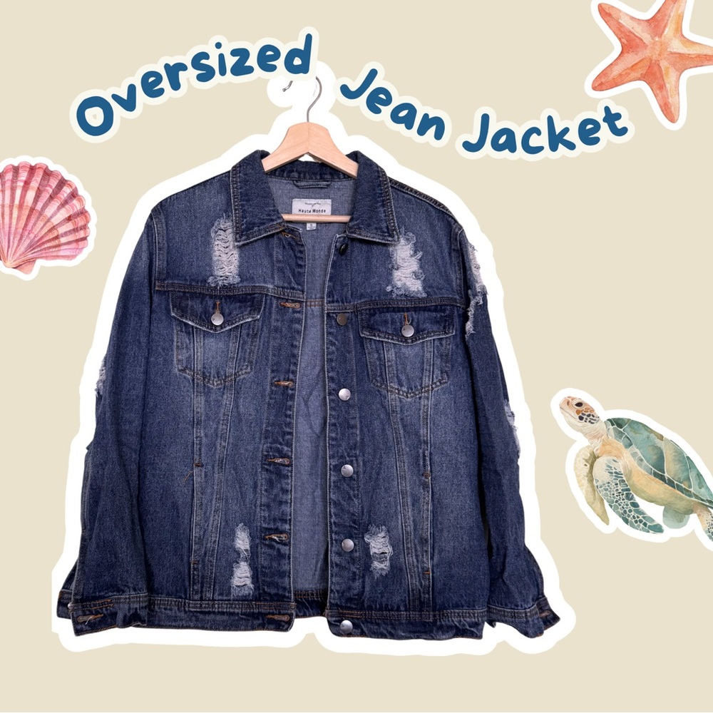 Haute Monde Blue Denim Jacket with Label Detail